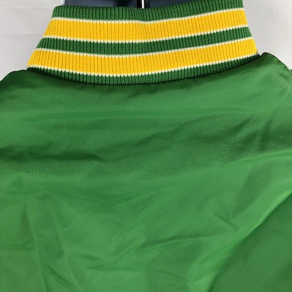 VTG HUGHES HYBRIDS SNAP BUTTON JACKET GREEN USA MADE XL FITS SMALLER 70s 80s - Picture 15 of 16